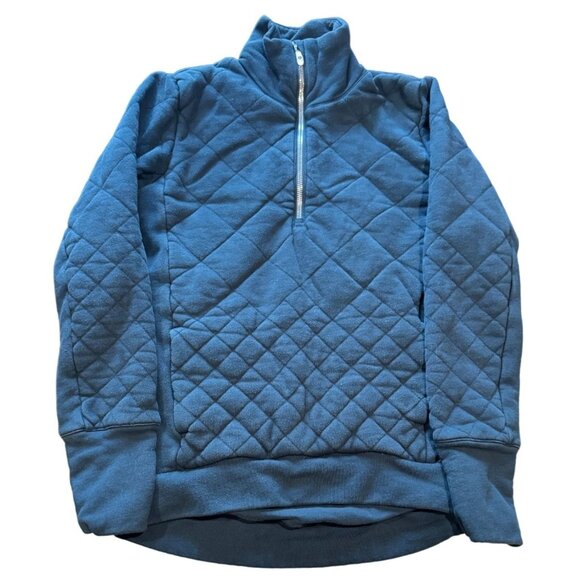 Lululemon Women's Forever Warm Pullover Heathered Core Dark Grey 1/4 Zip Size 2‎ - Picture 1 of 6